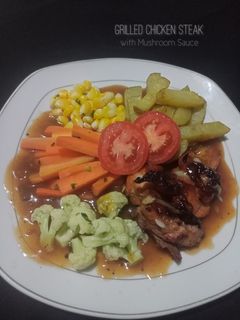 Foto resep Grilled Chicken Steak with Mushroom Sauce