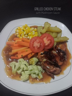 Foto resep Grilled Chicken Steak with Mushroom Sauce