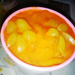 A picture of Mango papaya smoothie.