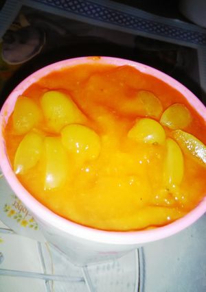 A picture of Mango papaya smoothie.