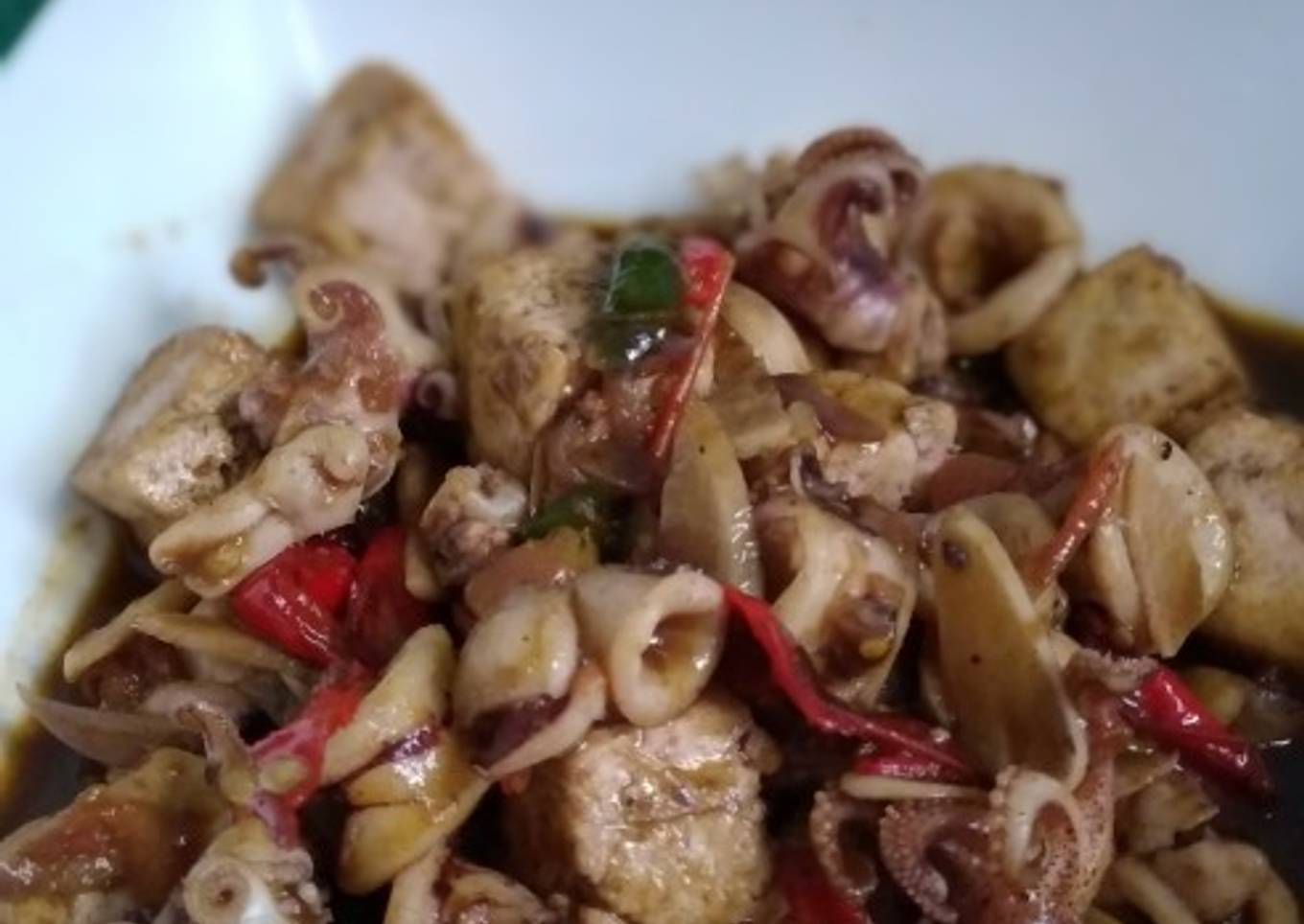 Cumi asam manis pedas
