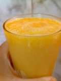 Batido de papaya, leche y vainilla