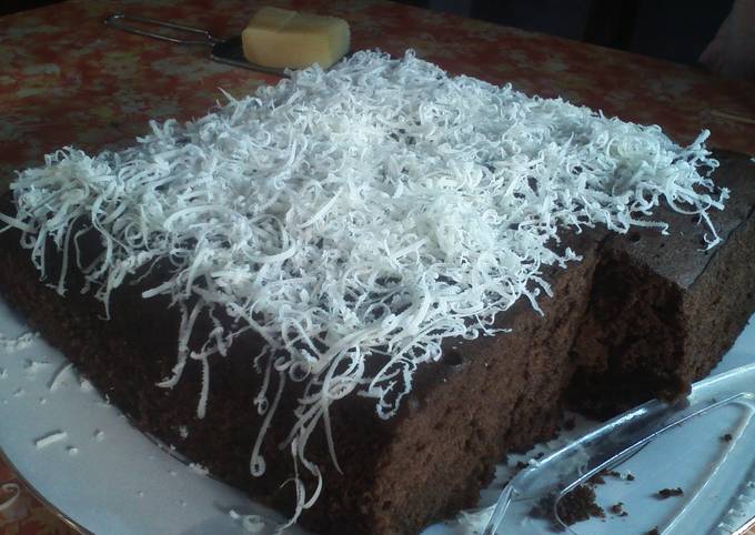 Langkah Mudah untuk Membuat Browniezz Kukus Topping Keju Lembut Enak Pake Bingiittsszz 😘😘, Sempurna