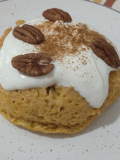 Una foto de Mug cake de tarta de zanahoria