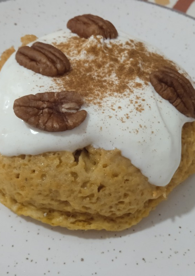 Una foto de Mug cake de tarta de zanahoria