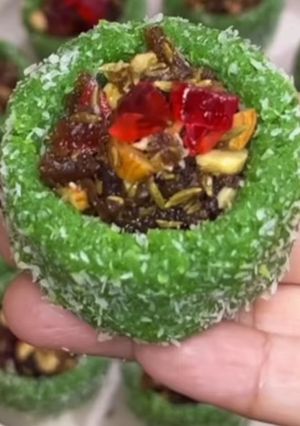 A picture of Date and paan Sweets.
