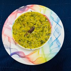 Methi moong dal & Moong Dal with fenugreek leaves A picture of Methi moong dal & Moong Dal with fenugreek leaves.