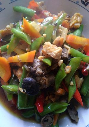 Foto resep Tumis buncis wortel ati ayam