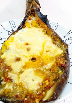 Foto resep Pizza Terong Ungu Pedas