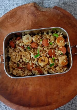 Foto resep Nasi Goreng Sosis Chikuwa Bumbu Iris