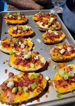 A picture of Twice Baked Potato Skins.