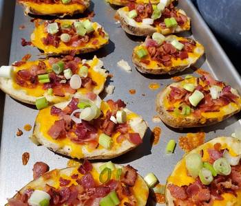 Best Recipe Twice Baked Potato Skins Very Delicious