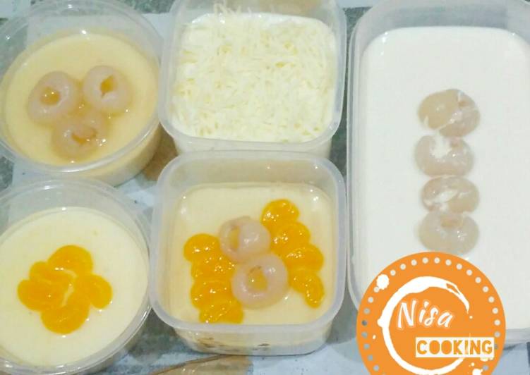 Bagaimana Membuat 213. Pudding Sutra Aneka Topping, Sempurna