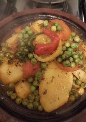صورة لوصفة طاجين بالخضر