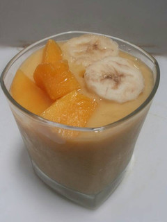 Foto resep Banana Mango Soya Milk Smoothies