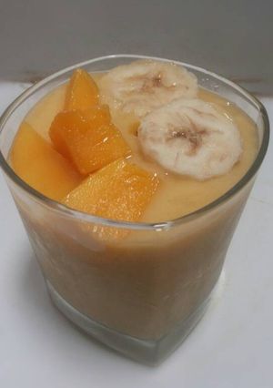 Foto resep Banana Mango Soya Milk Smoothies