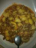 Irish potatoes with beans porridge