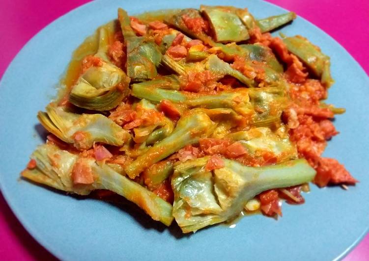 Alcachofas con jamón