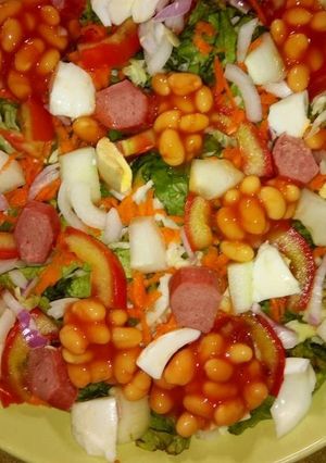 A picture of Salad decration.