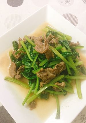 Hình của món Bò xào cải.