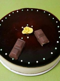 Una foto de Mousse de orujo y cobertura de licor de cafe