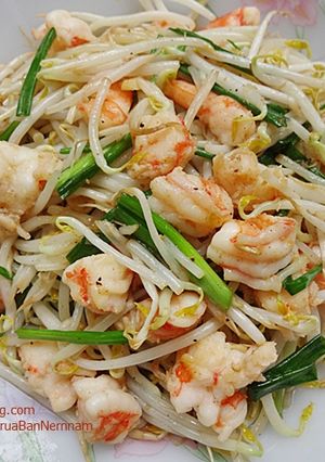 รูปของ ถั่วงอกผัดกุ้ง