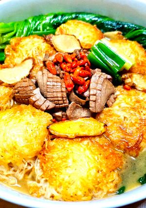 麻油腰子麵線煎（創意料理） 的食譜成品照片