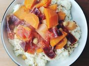 Une photo de courge pois chiches