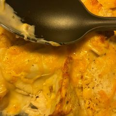 A picture of Crack chicken pierogi casserole.