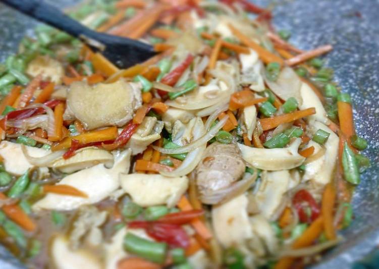 Resep: saat makan malamAbalone tumis wortel buncis ala bujang