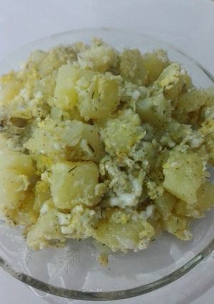 عکسی از دستور املت سیب زمینی+ شوید