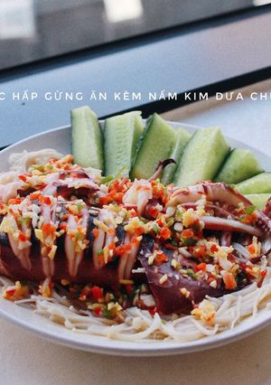 Hình của món Mực hấp (bữa tối).