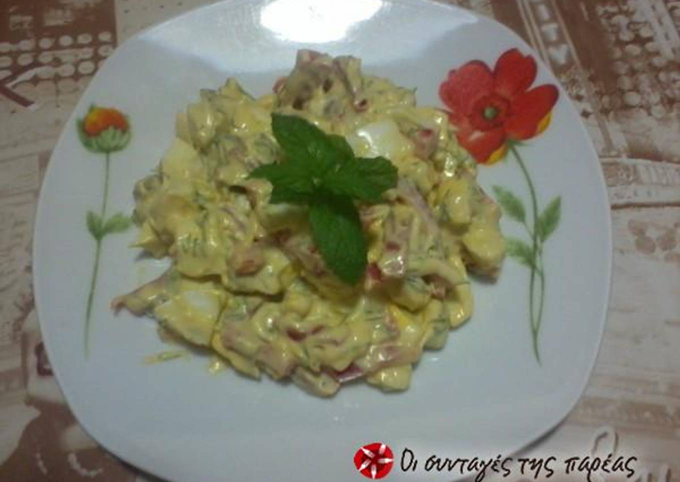 Egg salad with mustard and mayonnaise