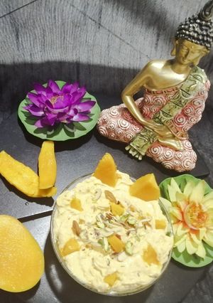 A picture of Mango Shrikhand.