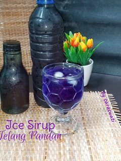 Foto resep Ice Sirup Telang Pandan