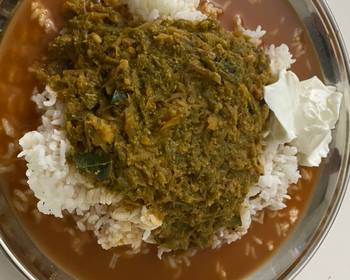 Unique Cuisine Amaranth leaf curry Kempu harve soppu huli Yummy