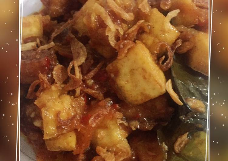 Tahu terong pedas manis