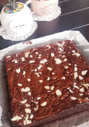 Foto resep Brownies Shiny & Chewy