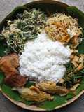 Nasi gudangan (sego bancaan)