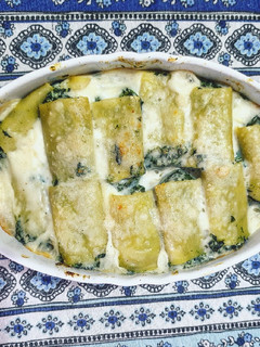 Foto di Paccheri con spinaci e ricotta al forno 🍲