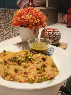 A picture of Mix veg matar pulao.