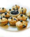 COCONUT MUFFINS with blue berries and chocolate chips