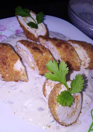صورة لوصفة صدر الدجاج محشي بالفرماج 🍗🍛