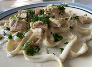 Una foto de Fettuccine Alfredo
