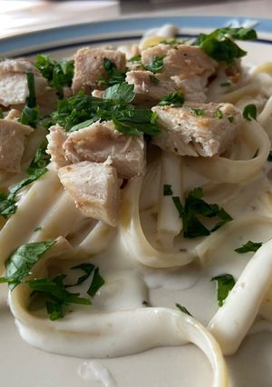 Una foto de Fettuccine Alfredo