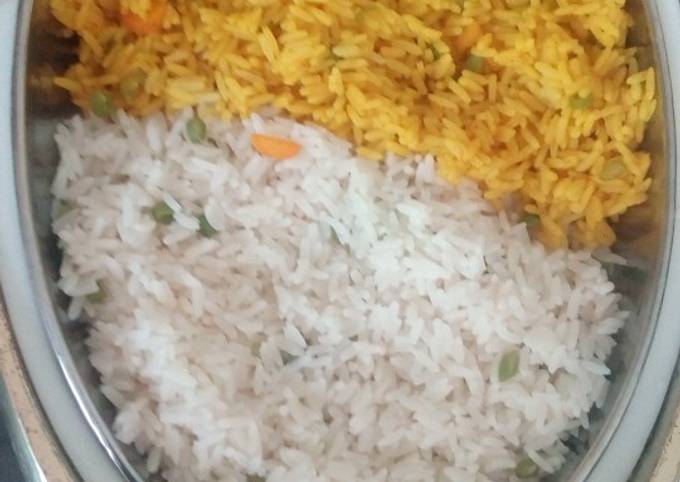 Two colour rice Recipe by Huwailat sabo - Cookpad