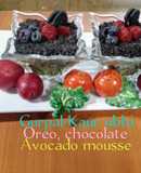 Oreo, chocolate avocado mousse 🍫