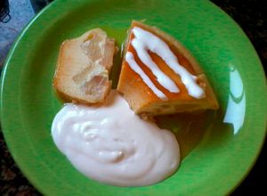 Una foto de Flan de peras re fácil!