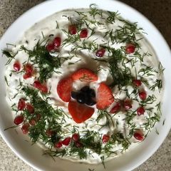 Fruits and nuts raita A picture of Fruits and nuts raita.