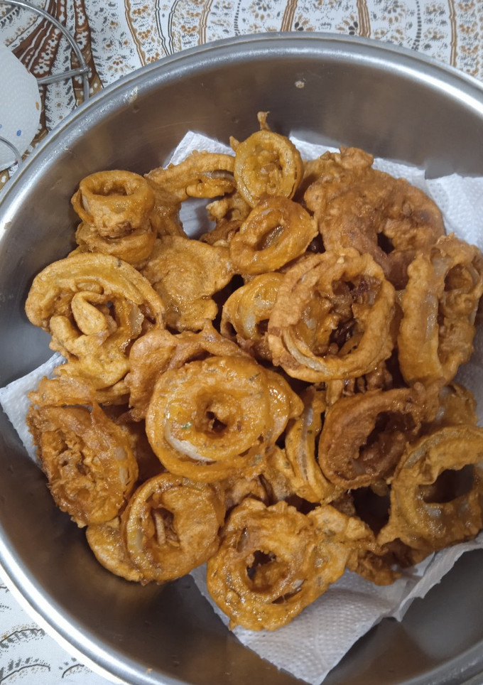 Una foto de Aros de cebolla rebozados!!